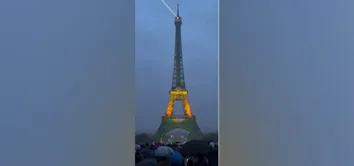 TORRE EIFFEL RECEBE LULA COM AS CORES DO BRASIL EM VISITA OFICIAL À FRANÇA