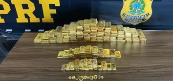 PRF APREENDE MAIS DE 100 KG DE OURO EM BR; VALOR SUPERA R$ 60 MILHÕES