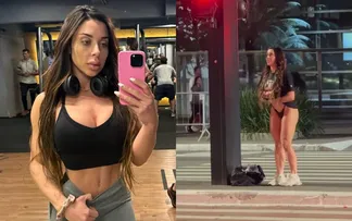 INFLUENCIADORA CAUSA ALVOROÇO AO TROCAR DE ROUPA EM AVENIDA FAMOSA