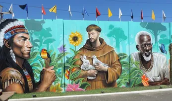 CIDADE DA LUZ GANHA PAINEL ARTÍSTICO QUE UNE ESPIRITUALIDADE, DIVERSIDADE E RESPEITO À NATUREZA