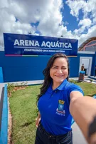 DÉBORA REGIS DIZ QUE ARENA AQUÁTICA É SÍMBOLO DA NOVA LAURO DE FREITAS: “NO PASSADO, ERA SINÔNIMO DE DESCASO E ABANDONO”