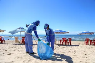 MUTIRÃO REÚNE VOLUNTÁRIOS NA ORLA DE PRAIA GRANDE NESTE SÁBADO (19)