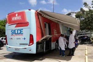 HEMÓVEL CHEGA A SHOPPING DE LAURO DE FREITAS PARA DOAÇÃO DE SANGUE