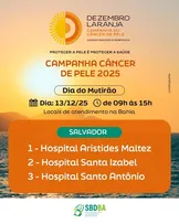 MUTIRÃO GRATUITO DE PREVENÇÃO AO CÂNCER DE PELE ACONTECE SÁBADO (13) EM 7 MUNICÍPIOS DA BAHIA