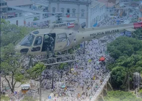 LAVAGEM DO BONFIM TEM MONITORAMENTO AÉREO AVANÇADO DURANTE PERCURSO