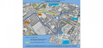 OBRAS DO VLT PROVOCAM MUDANÇAS NO TRÂNSITO DA AVENIDA JEQUITAIA A PARTIR DE DOMINGO EM SALVADOR