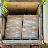 POLÍCIA APREENDE 25 TONELADAS DE SALSICHAS VENCIDAS NA BR-324, NA BAHIA