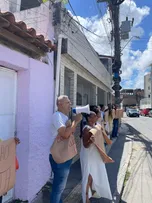 OFICINAS DO PDDU TEM PROTESTO DE LADO DE FORA
