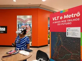 SHOPPING RECEBE STAND COM INFORMAÇÕES SOBRE O VLT E EXPANSÃO DO METRÔ ATÉ CAMPO GRANDE