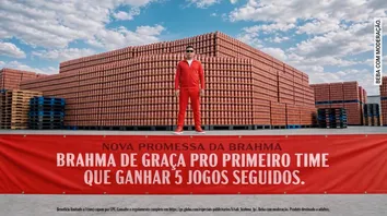 BRAHMA PROMETE CERVEJA GRÁTIS DA COPA PARA TORCIDA DO TIME BRASILEIRO QUE VENCER 5 JOGOS SEGUIDOS