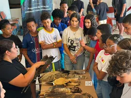 ESTUDANTES DE SERRA GRANDE PARTICIPAM DE ATIVIDADE SOBRE PRESERVAÇÃO DA FAUNA SILVESTRE