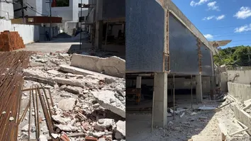 TRABALHADOR FICA FERIDO APÓS MARQUISE DESABAR EM SALVADOR