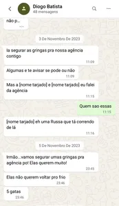 "CRECHE" E "MUCILON": MENSAGENS LIGAM VORCARO À REDE DE PROSTITUIÇÃO E ALICIAMENTO DE MULHERES REFUGIADAS, REVELA SITE